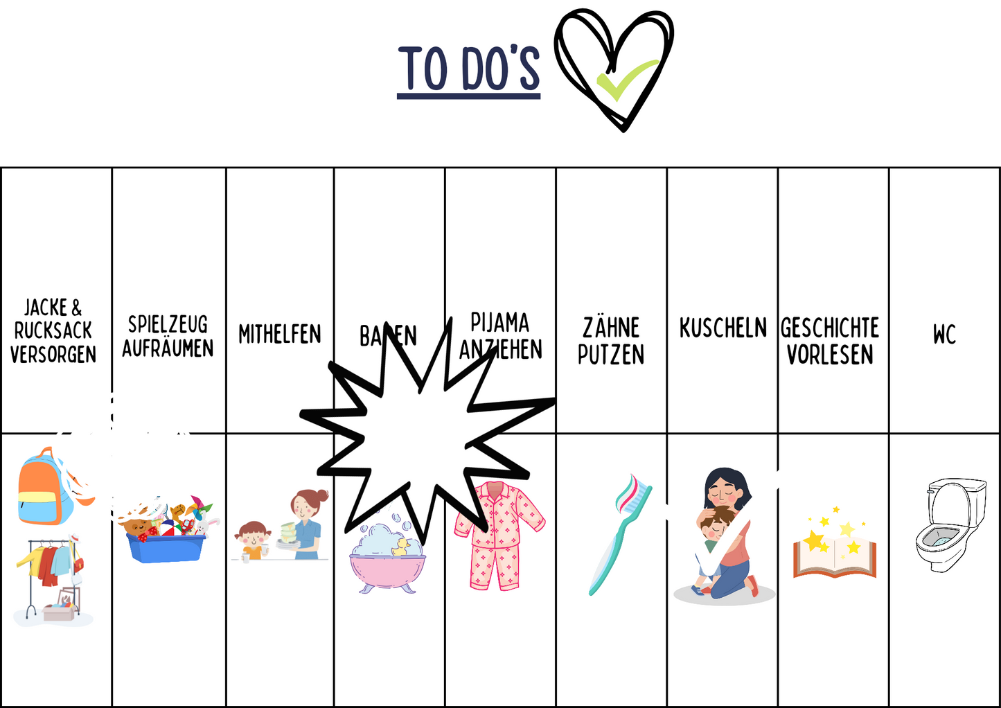 Kinder Routine Ablauf