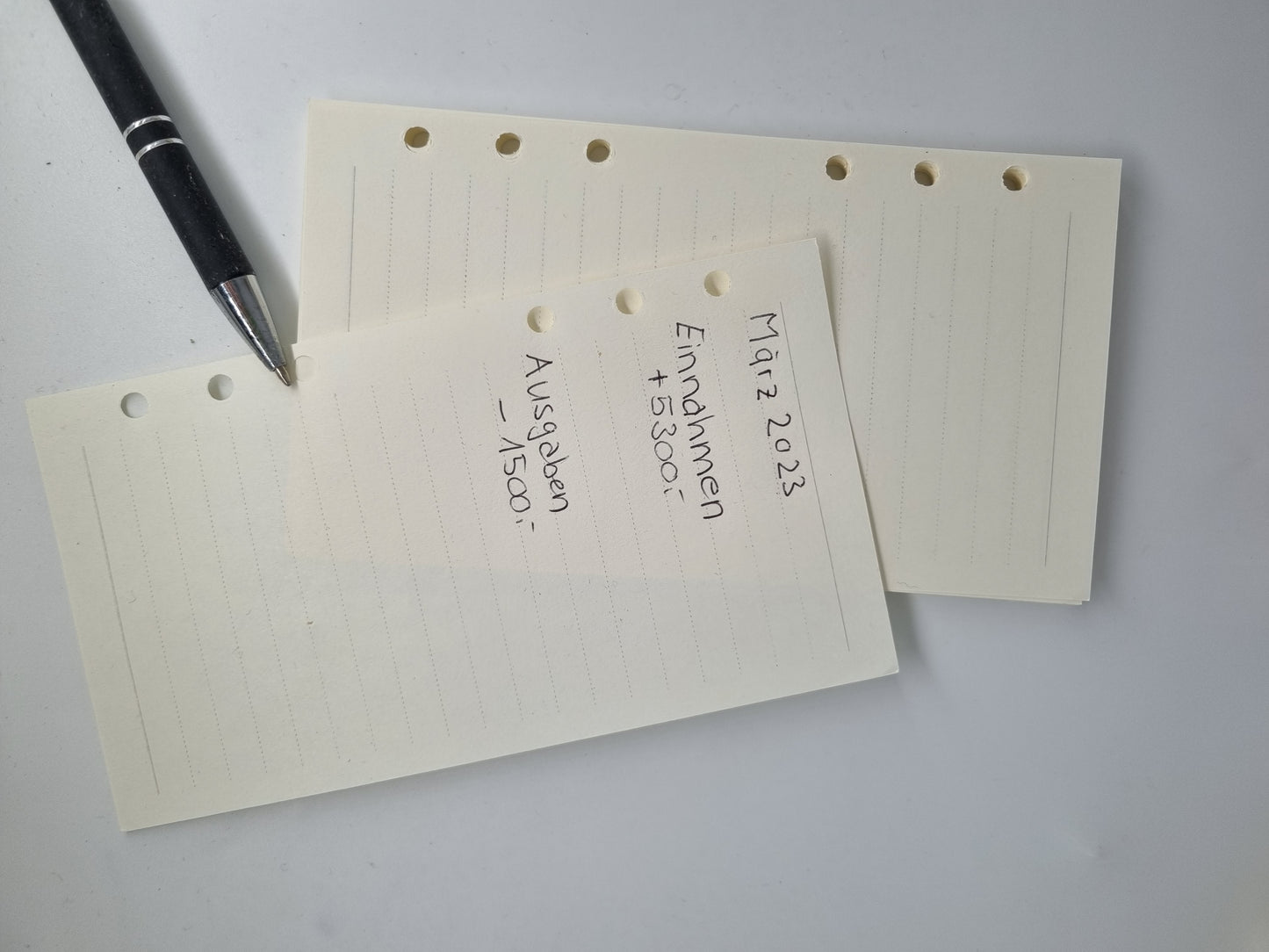 Notizblock für Budgetplaner