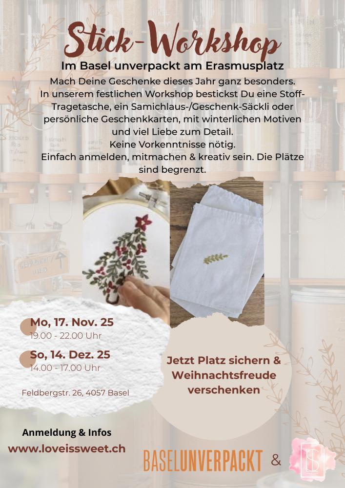 Sticken im Basel Unverpackt