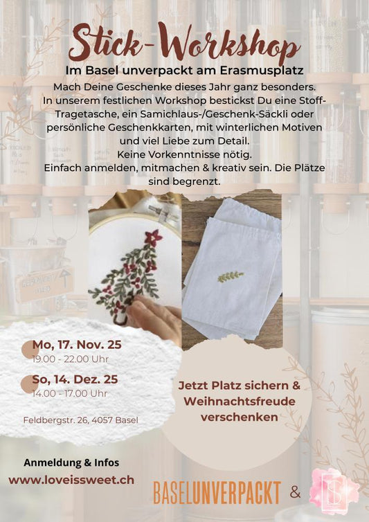 Sticken im Unverpackt Basel