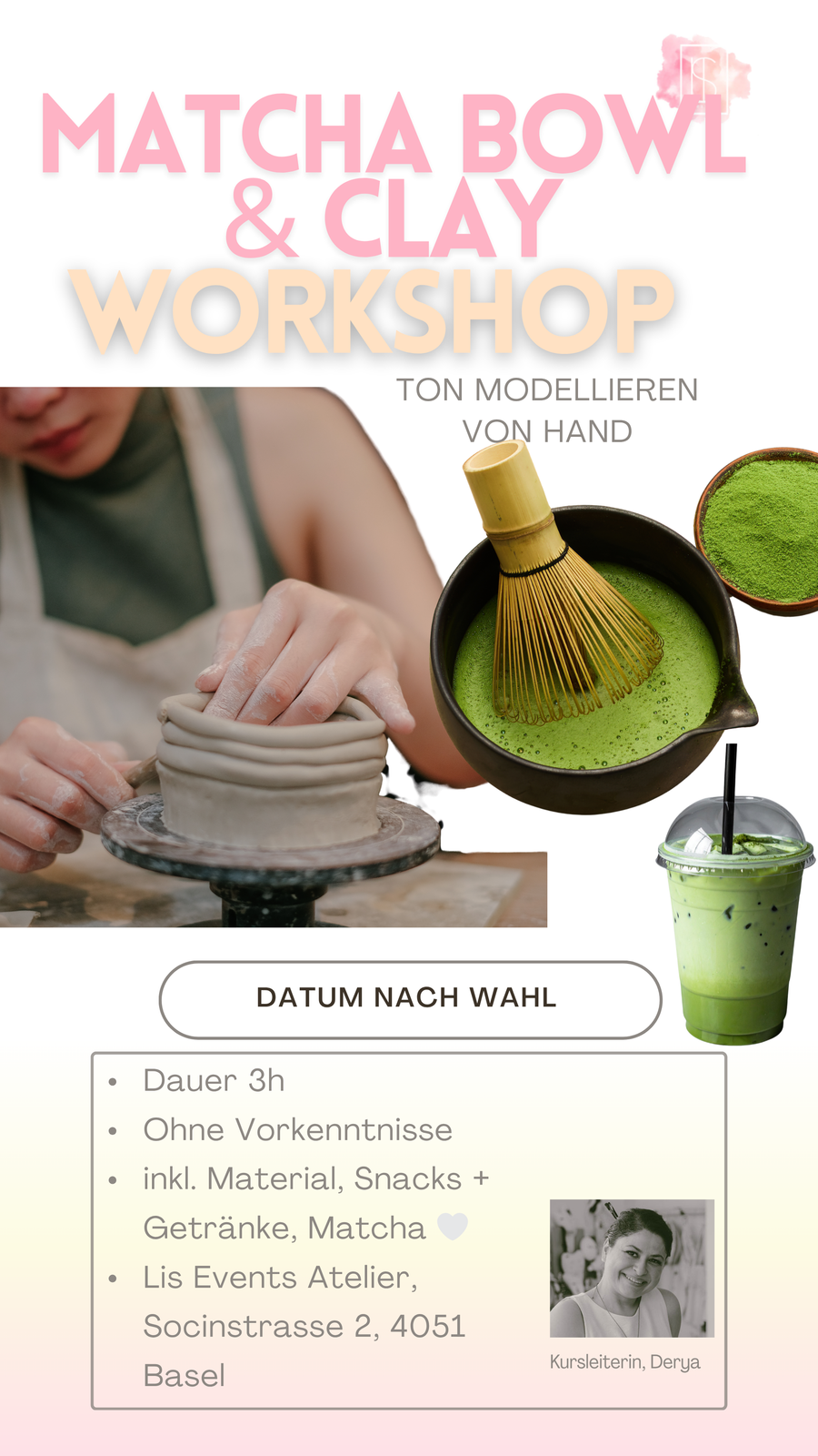Matcha Bowl modellieren Basel Lis Atelier